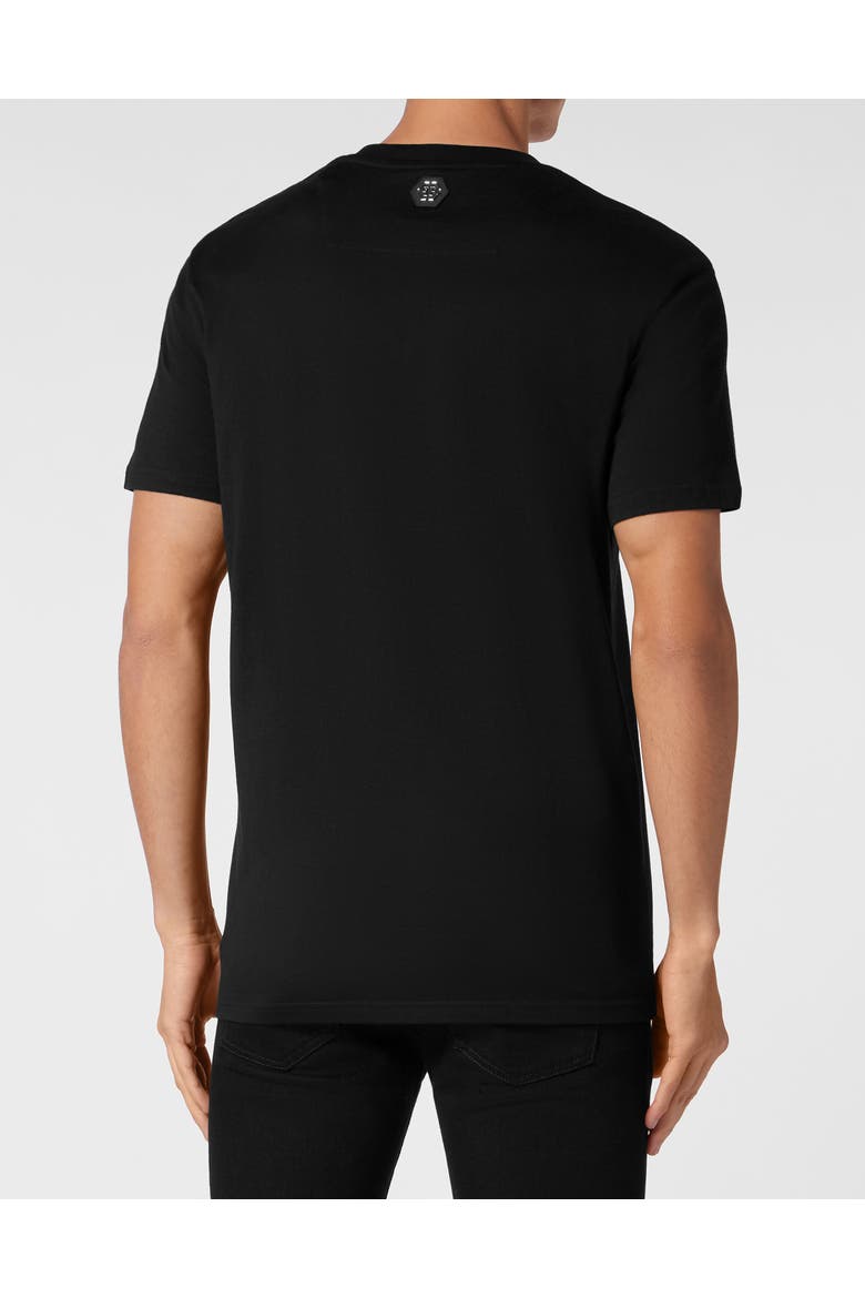 T-Shirt Round Neck Ss Skeleton Men, Alternate, color, black