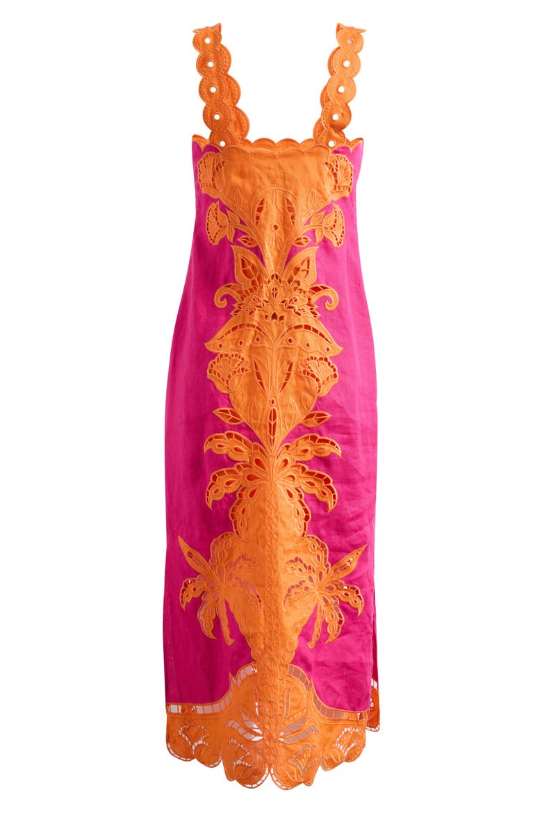 farm rio red tropical cutwork mini dress Farm Rio Red Tropical Cutwork Midi Dress, Red Tropical Cutwork / XS