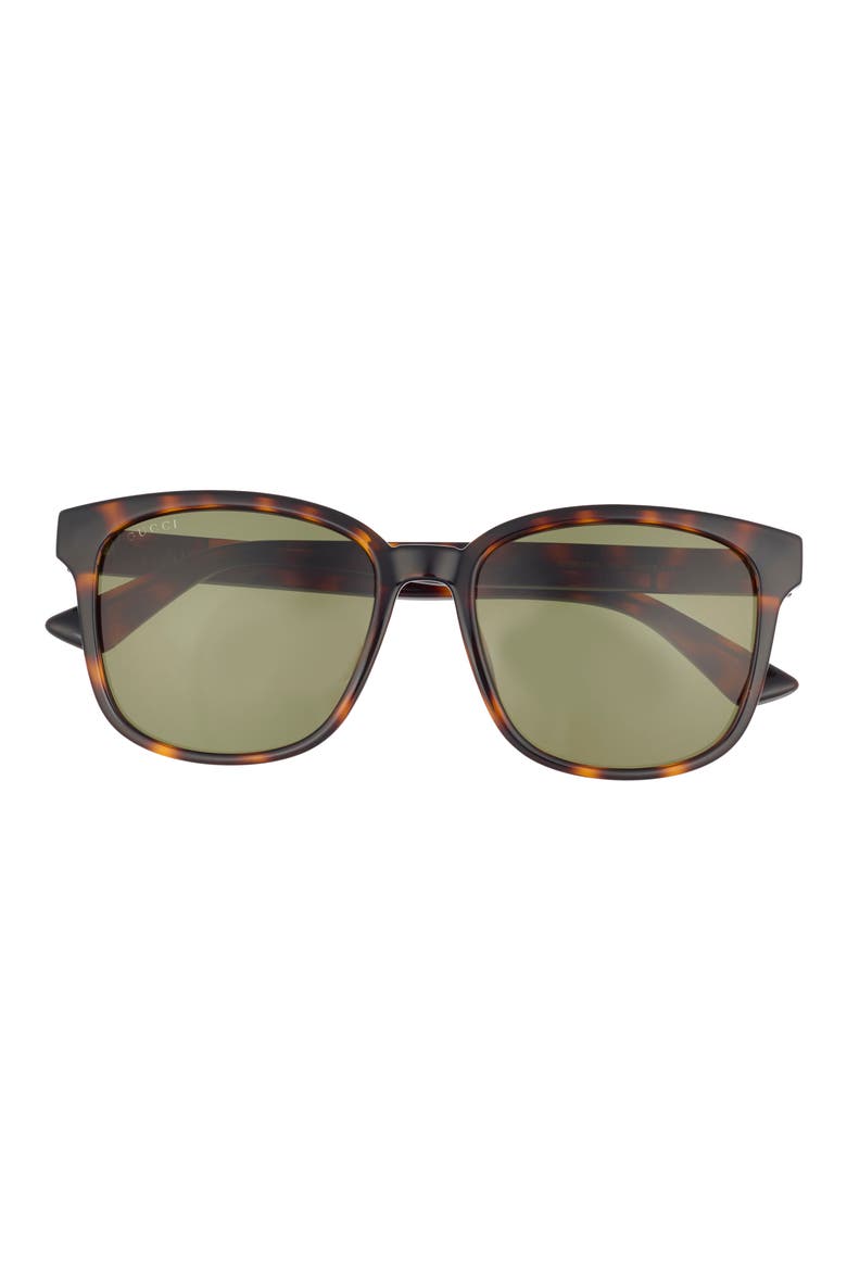 56mm Square Sunglasses, Main, color, HAVANA HAVANA GREEN