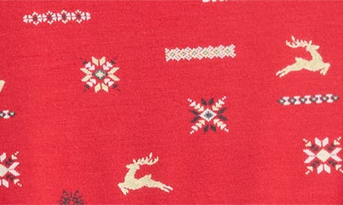 Skims Scoop Neck Top & Ruffle Shorts Pajamas In Red