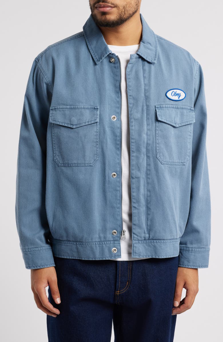 Obey Tilton Cotton Denim Work Jacket, Main, color, 