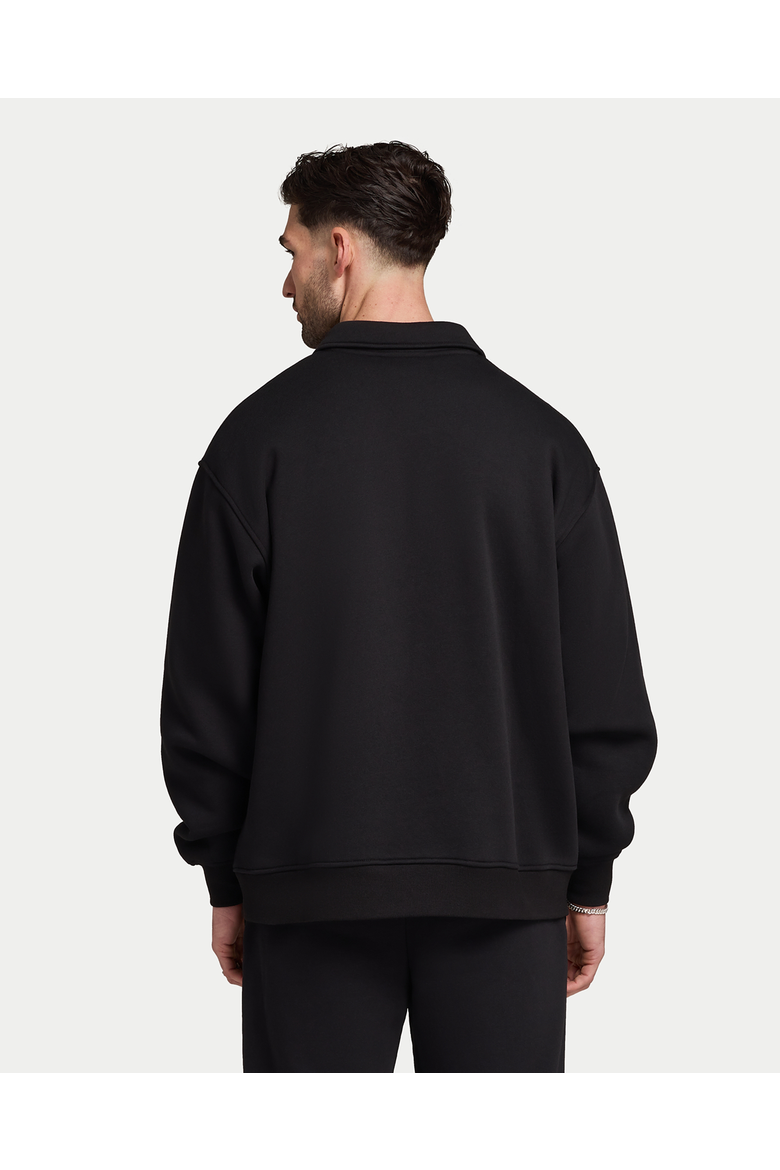 Collective 1/4 Zip Relaxed Sweatshirt, Alternate, color, Black