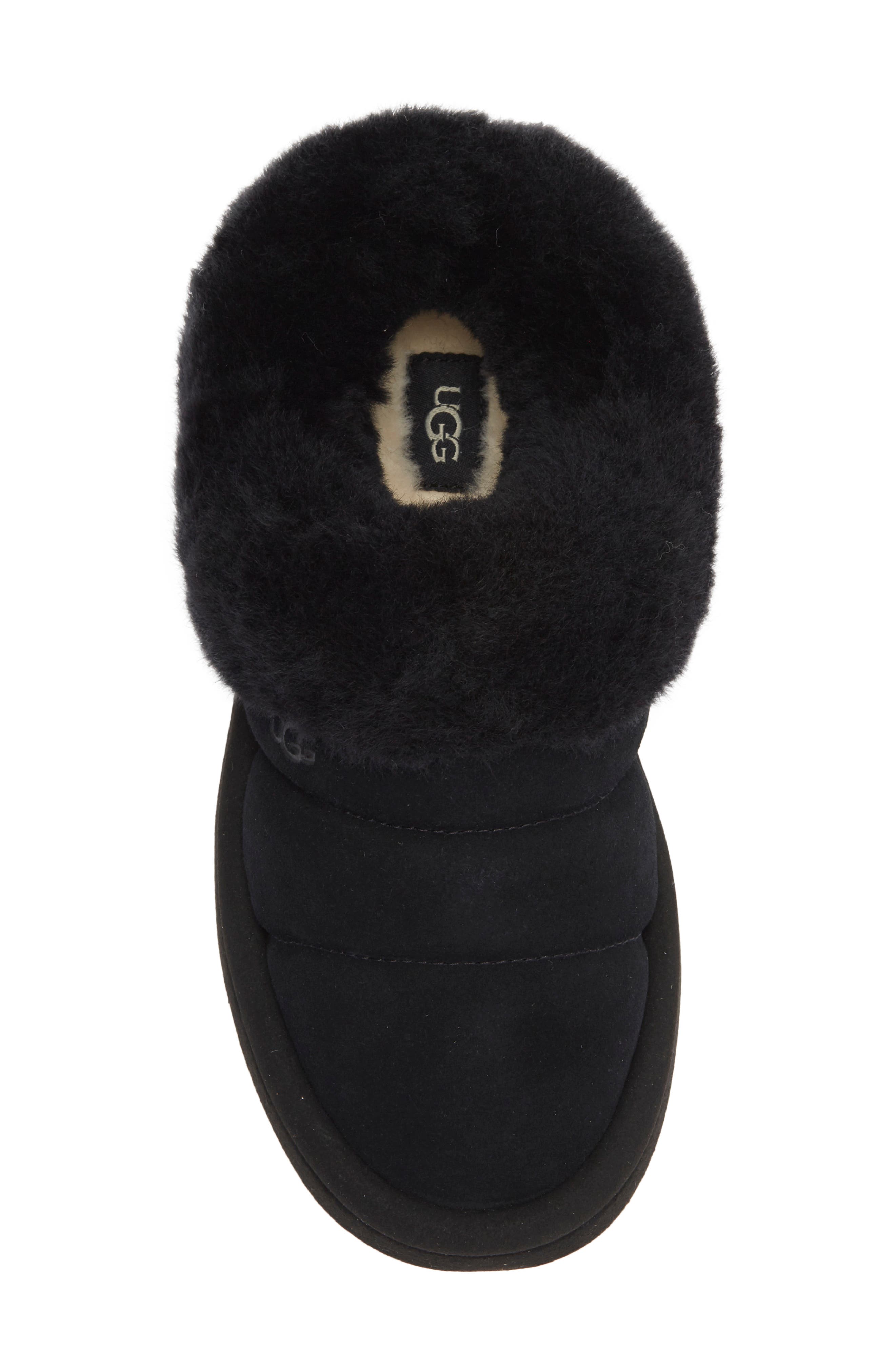 UGG<sup>®</sup> Kids' Tazzlita Faux Fur Clog, Alternate, color, Black