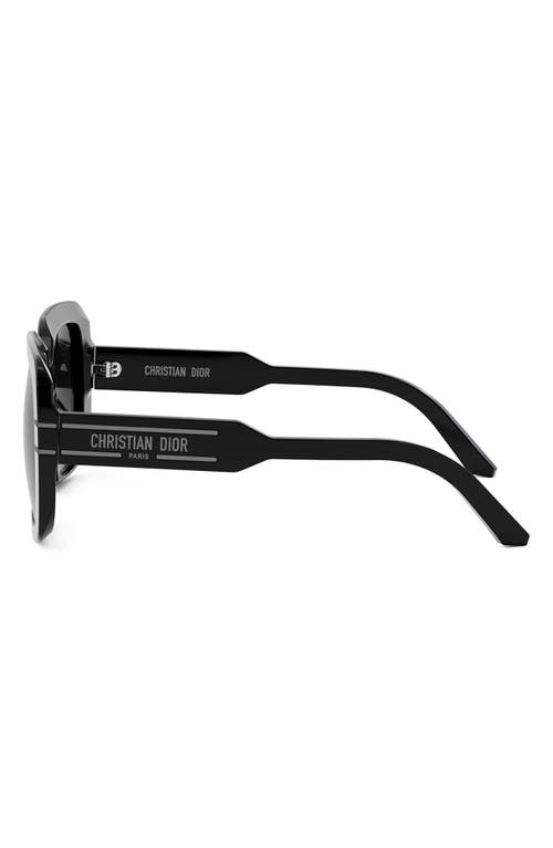 Dior 'signature S11i Gradient Square Sunglasses In Black