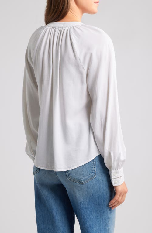 Cloth & Stone Shirred Button-up Shirt In White