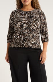 Jones New York Scattered Dot Top
