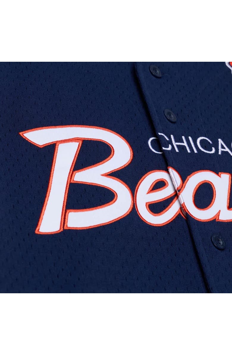 Mitchell & Ness Men's Mitchell & Ness  Navy Chicago Bears Head Coach Mesh Full-Button Fashion Jersey, Alternate, color, Navy