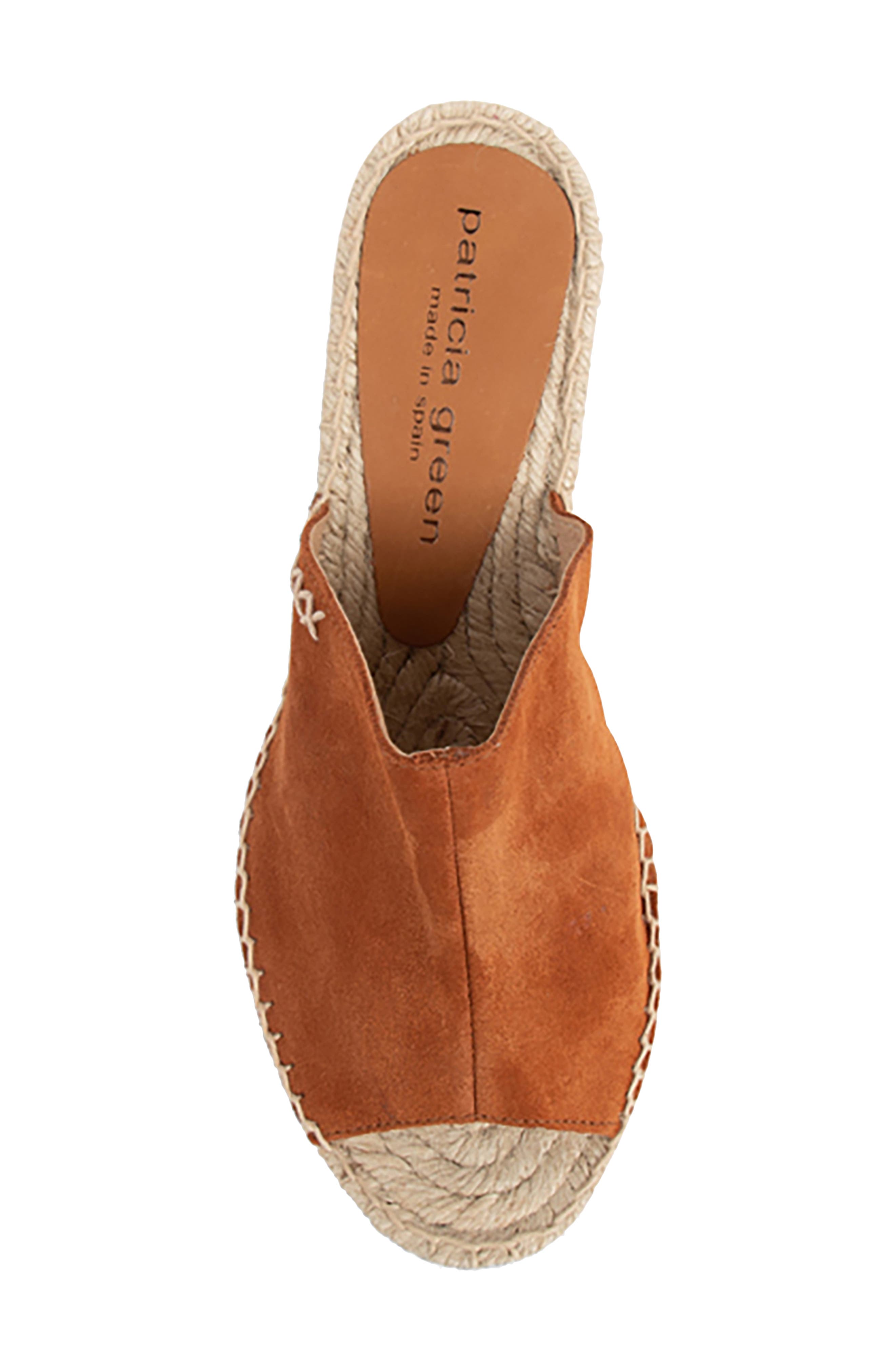 patricia green Shen Espadrille Mule, Alternate, color, Cognac Suede