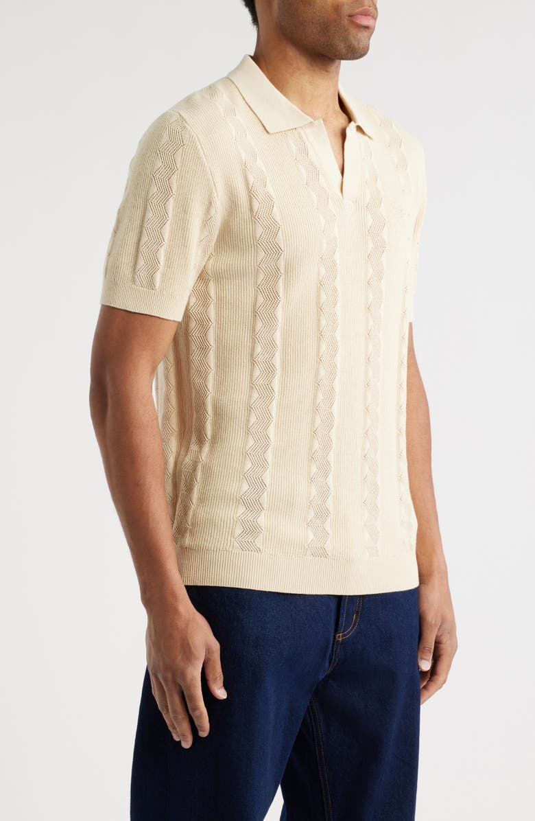 Percival Genoa Polo Sweater, Alternate, color, Ecru