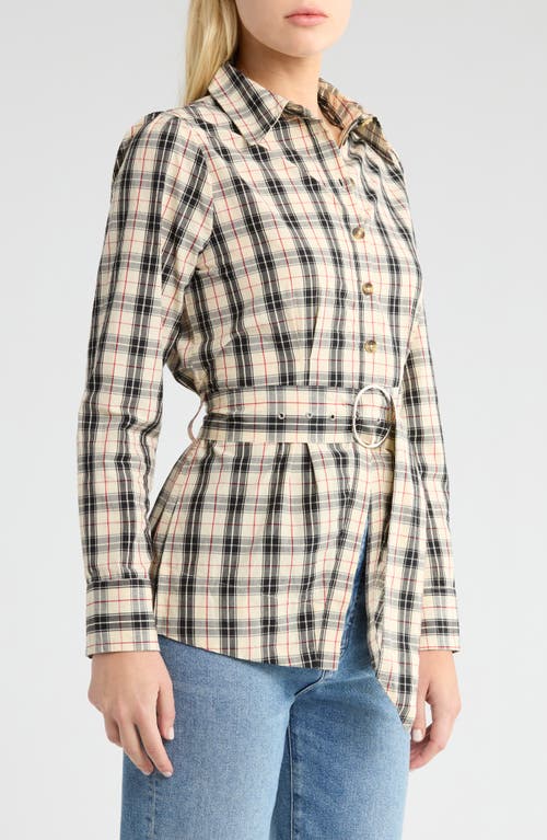 Damson Madder Harley Plaid Button-up Shirt In Neutral