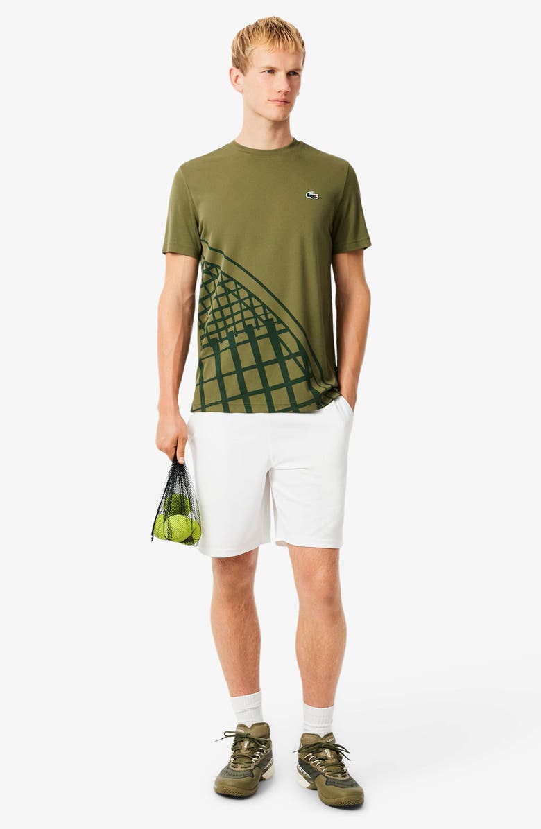 Lacoste Drawstring Jersey Shorts, Alternate, color, White