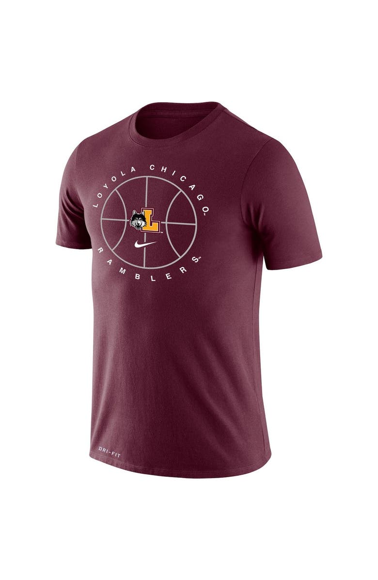 Nike Men's Nike Maroon Loyola Chicago Ramblers Basketball Icon Legend Performance T-Shirt, Alternate, color, 