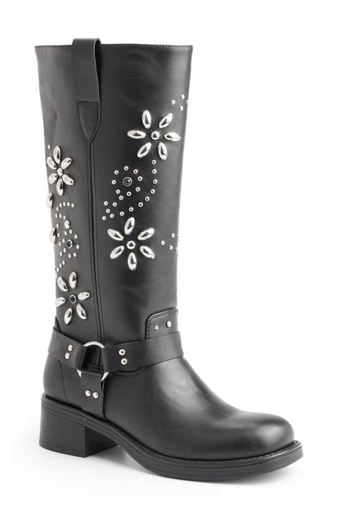 Cianna Faux Leather Knee High Boot