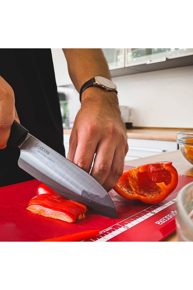 INNOVATIONblack® 4-Piece Ceramic Knife Set, 4.5-Inch Utility, 5-Inch Slicing, 5.5-Inch Santoku, & 7-Inch Chef's Knife, Alternate, color, Black