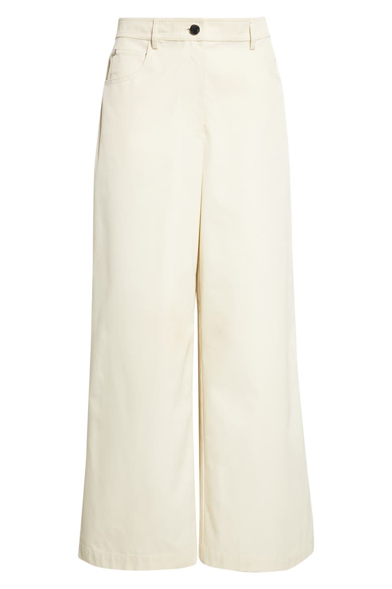Nell Cotton Twill Wide Leg Pants, Alternate, color, ALMOND