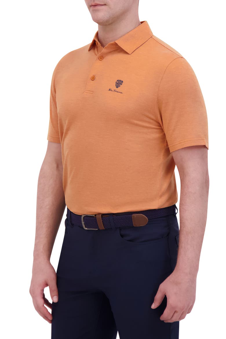 Sports Fit Tech Jersey Polo, Alternate, color, AMBER