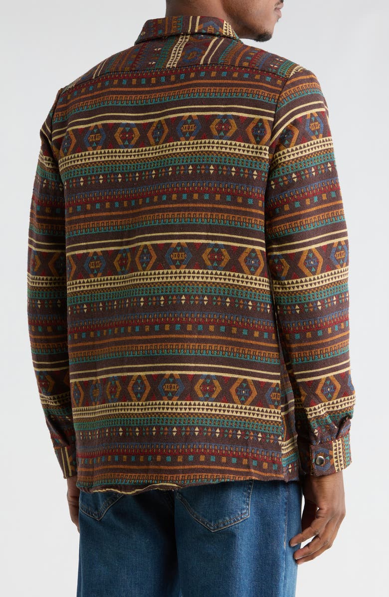 T.R. PREMIUM Tapestry Shirt Jacket, Alternate, color, Brown