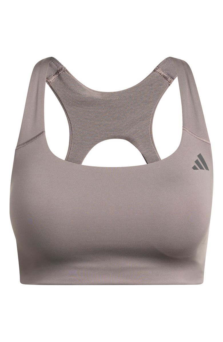 adidas Optime Climacool Sports Bra, Alternate, color, Charcoal