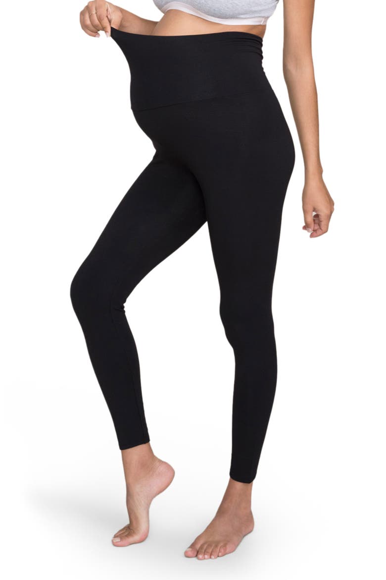 The Ultrasoft Over The Bump Maternity Leggings, Main, color, BLACK