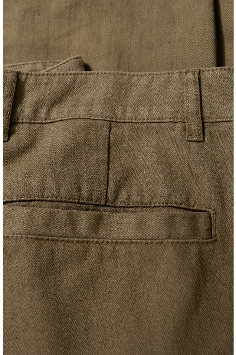 Helmsman Pleated Linen & Organic Cotton Herringbone Pants, Alternate, color, RIVERBED