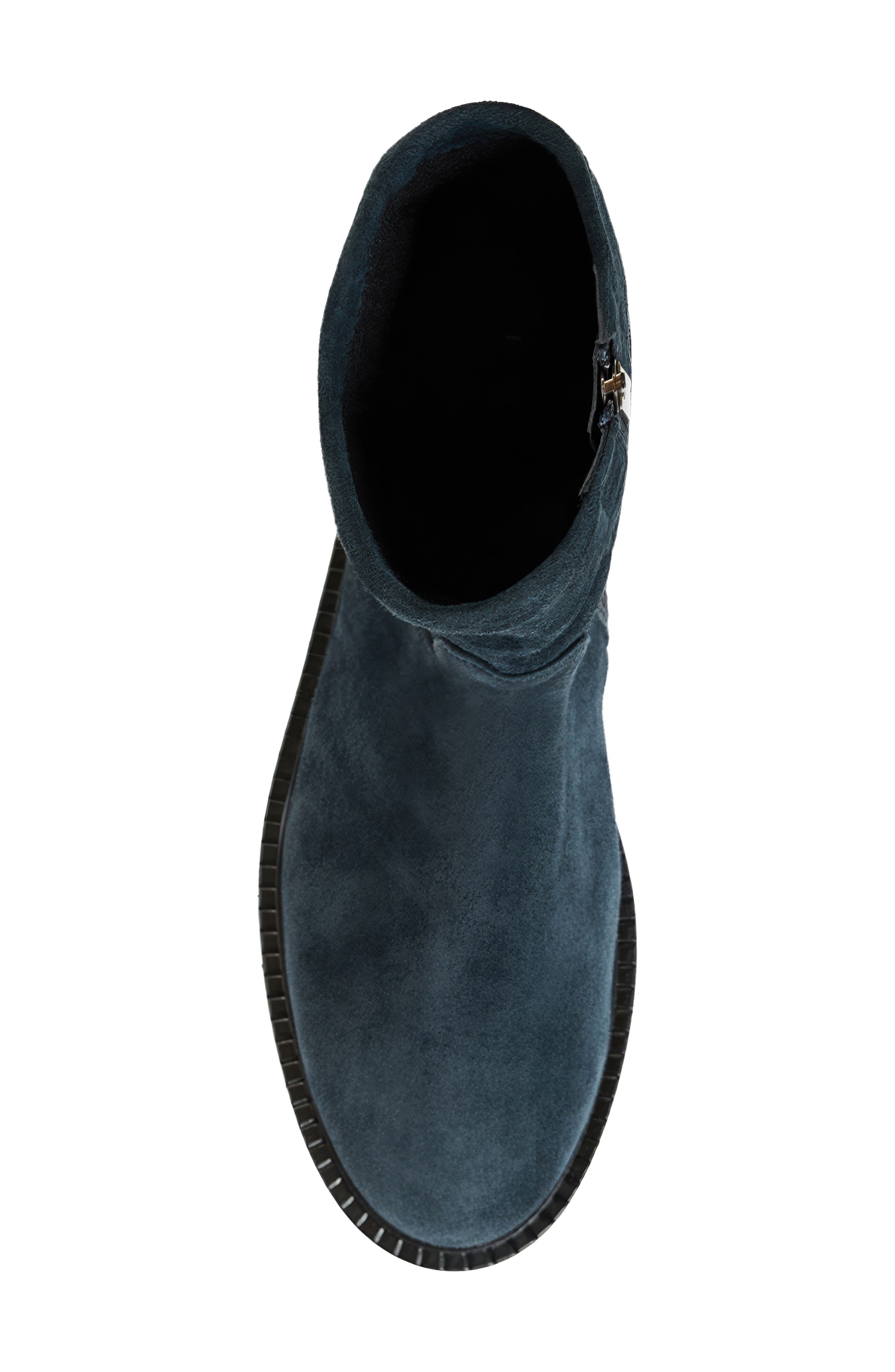 Binita Bootie, Alternate, color, NAVY SUEDE