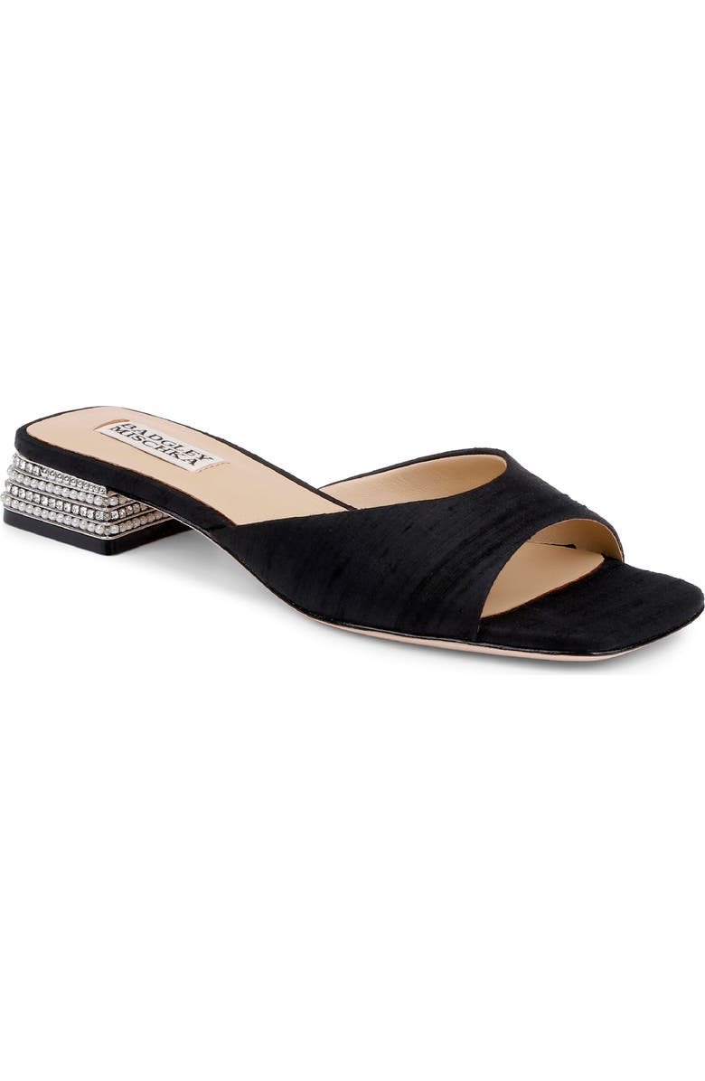 BADGLEY MISCHKA Oahu Slide Sandal, Main, color, Black Silk