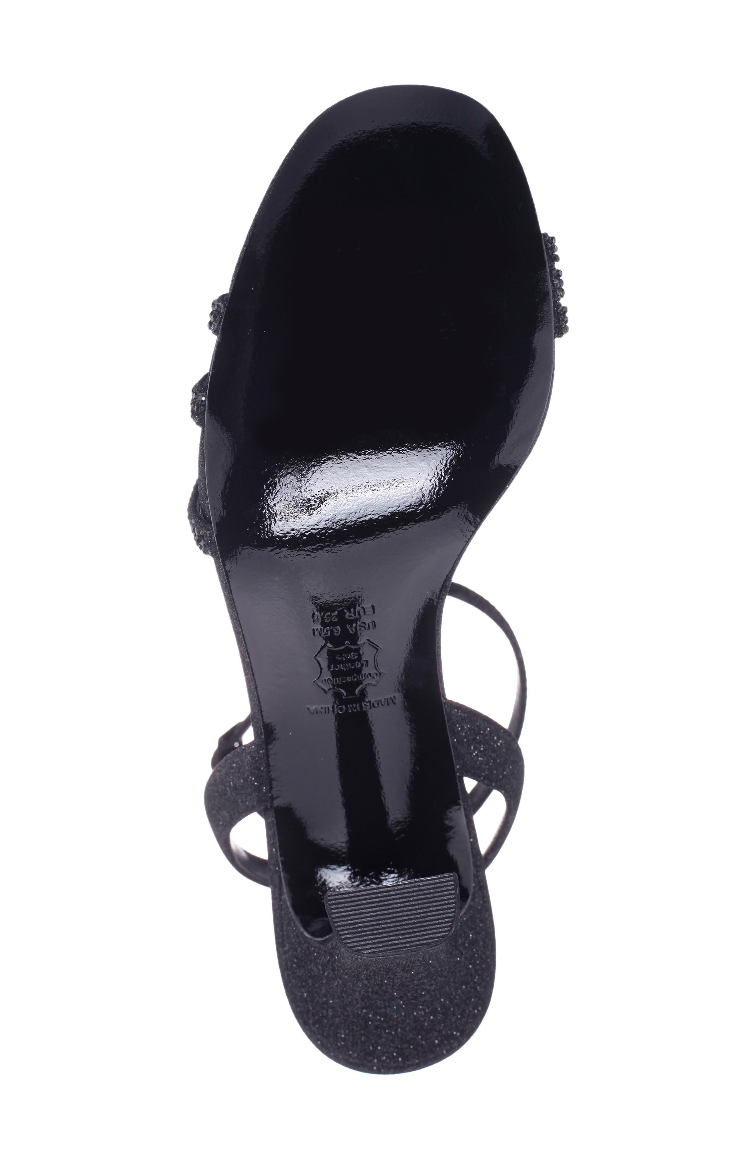 Nina Alfreda Ankle Strap Sandal, Alternate, color, Black