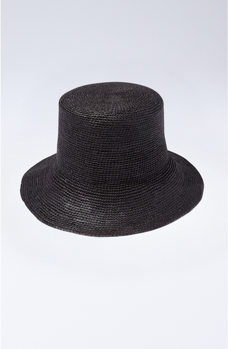 Heads Of State Hat Co. Straw Bucket Hat, Main, color, Black