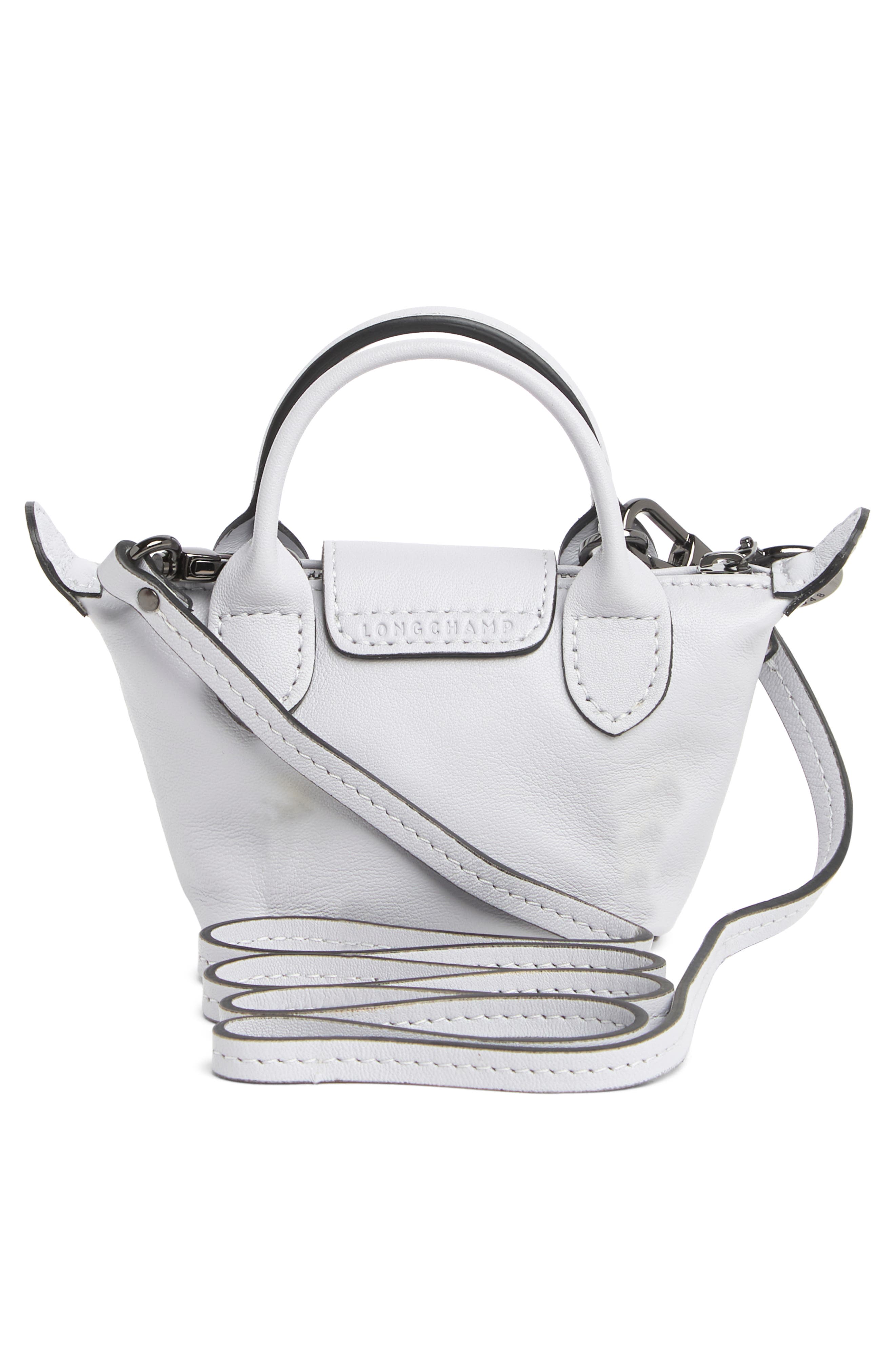 Longchamp Le Pliage Cuir Nano Crossbody Bag, Alternate, color, 