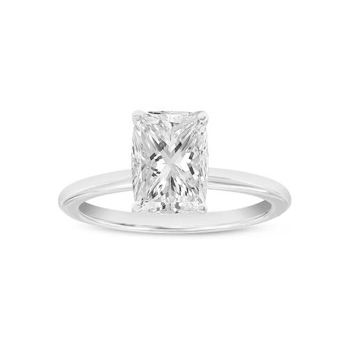 Luvmyjewelry Selene 14k White Gold Cushion Hidden Halo Lab Grown Diamond Engagement Ring In 14k White Gold