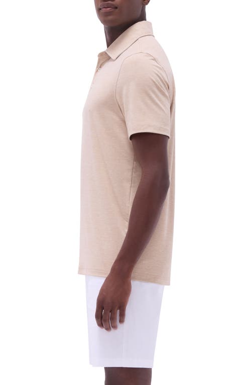 Bugatchi Three-button Performance Polo In Sand