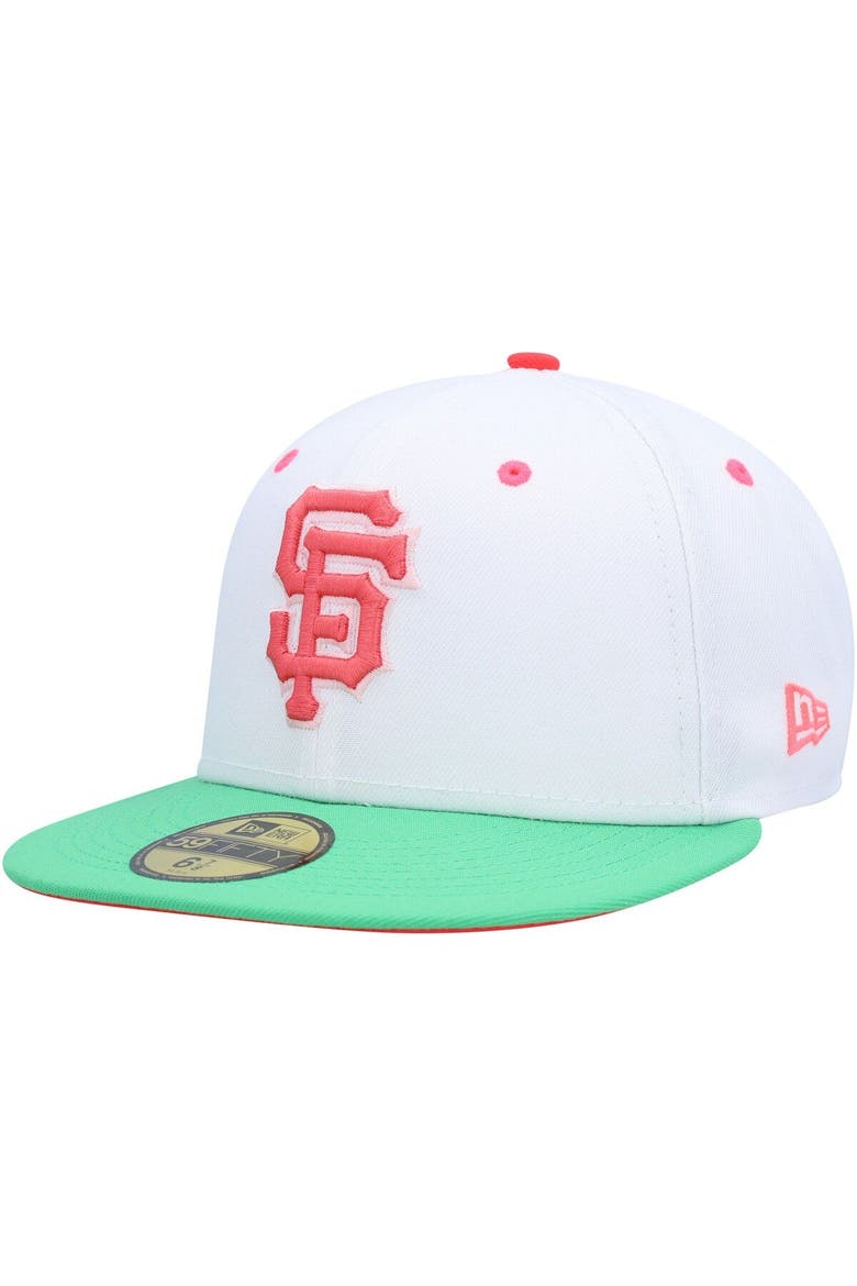 Men's New Era White/Green San Francisco Giants 2010 World Series Watermelon Lolli 59FIFTY Fitted Hat, Alternate, color, White