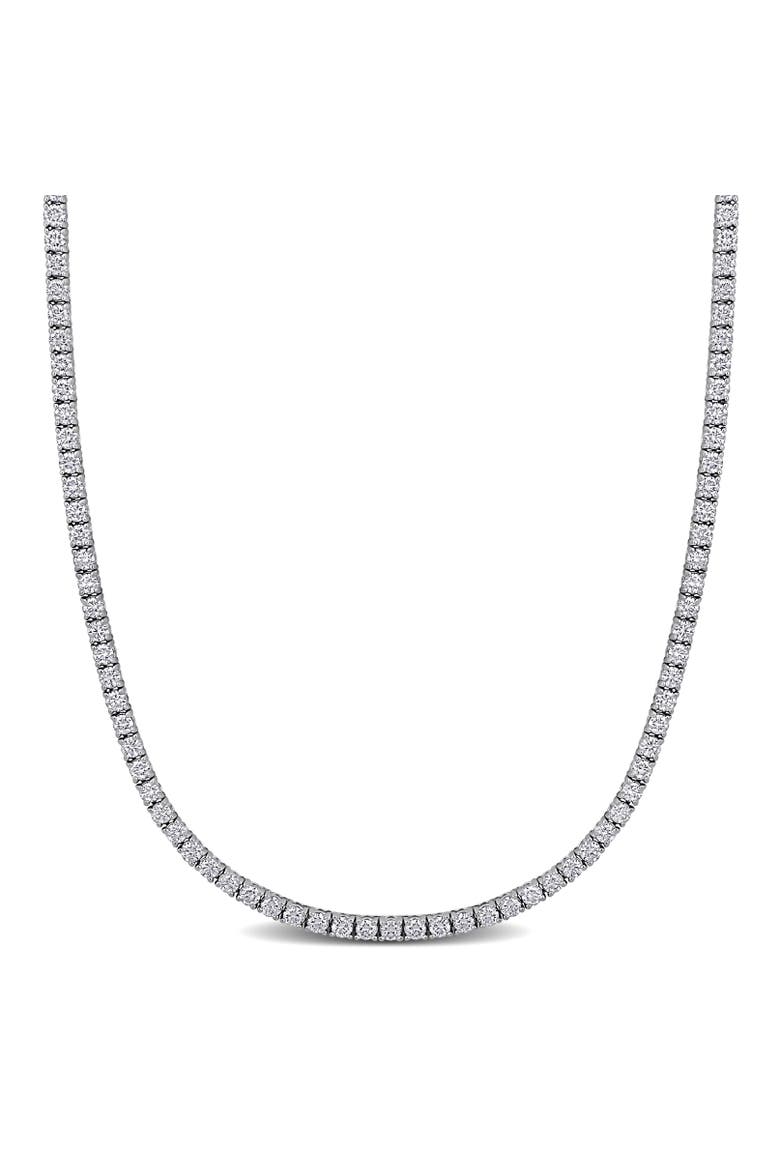 7 4/5ct. t.w. Lab-Grown Diamond Tennis Necklace 14k, Main, color, White Gold