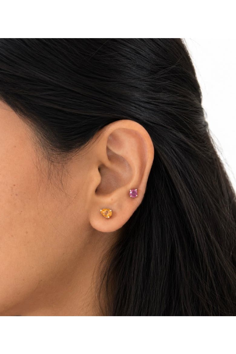 Teardrop Stud Earrings, Alternate, color, Peridot