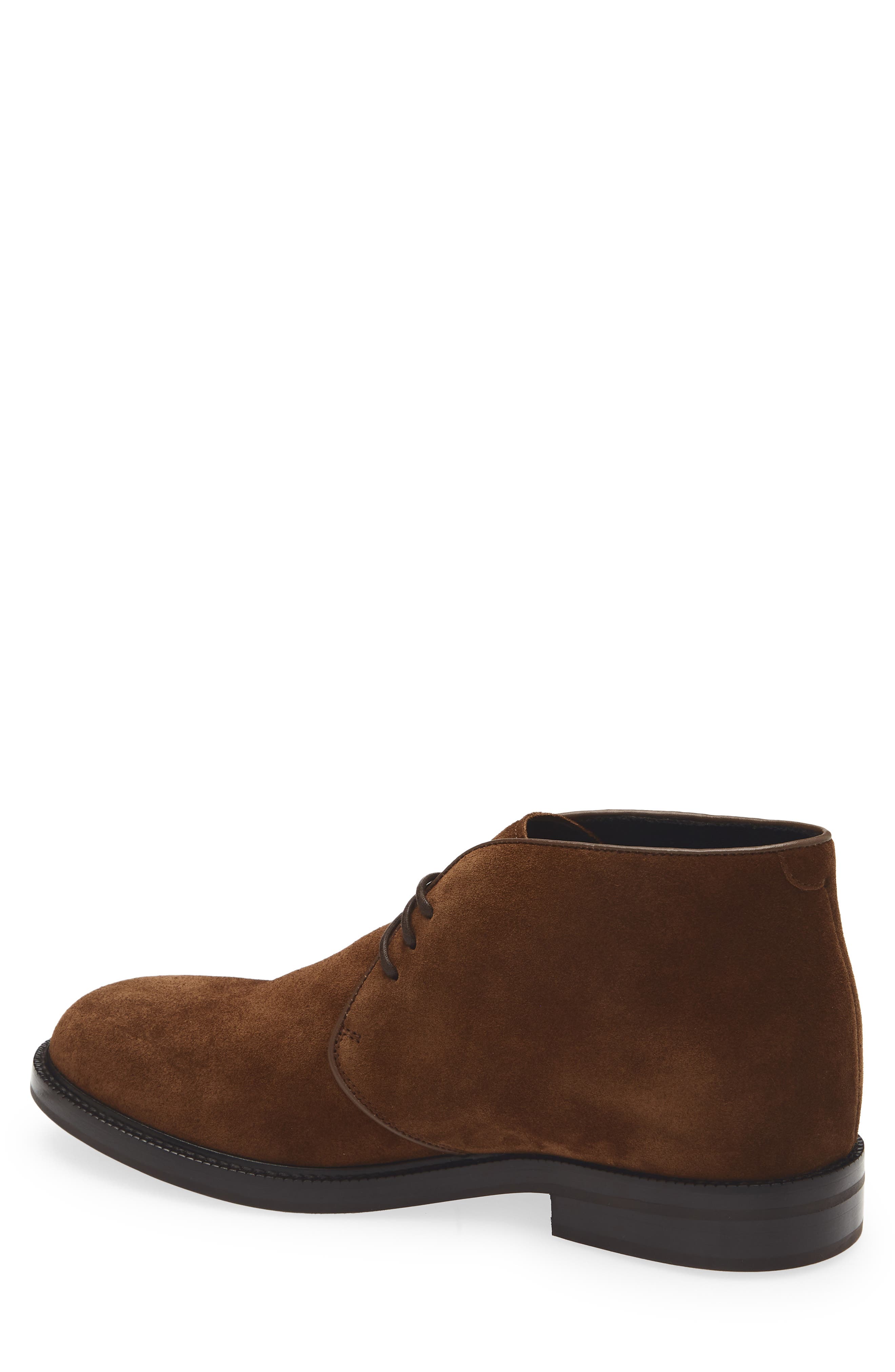 BOSS Dresletic Suede Chukka Boot, Alternate, color, Dark Brown