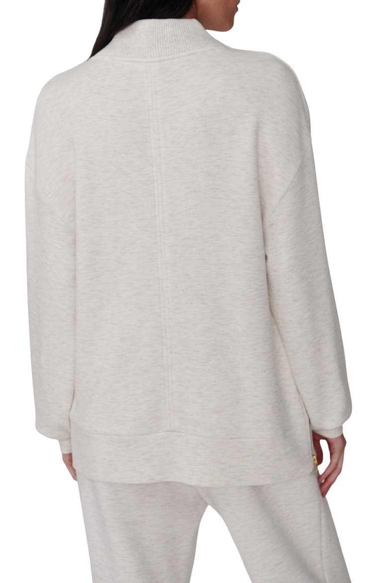Novi Longline Mock Neck Sweatshirt, Alternate, color, IVORY MARL