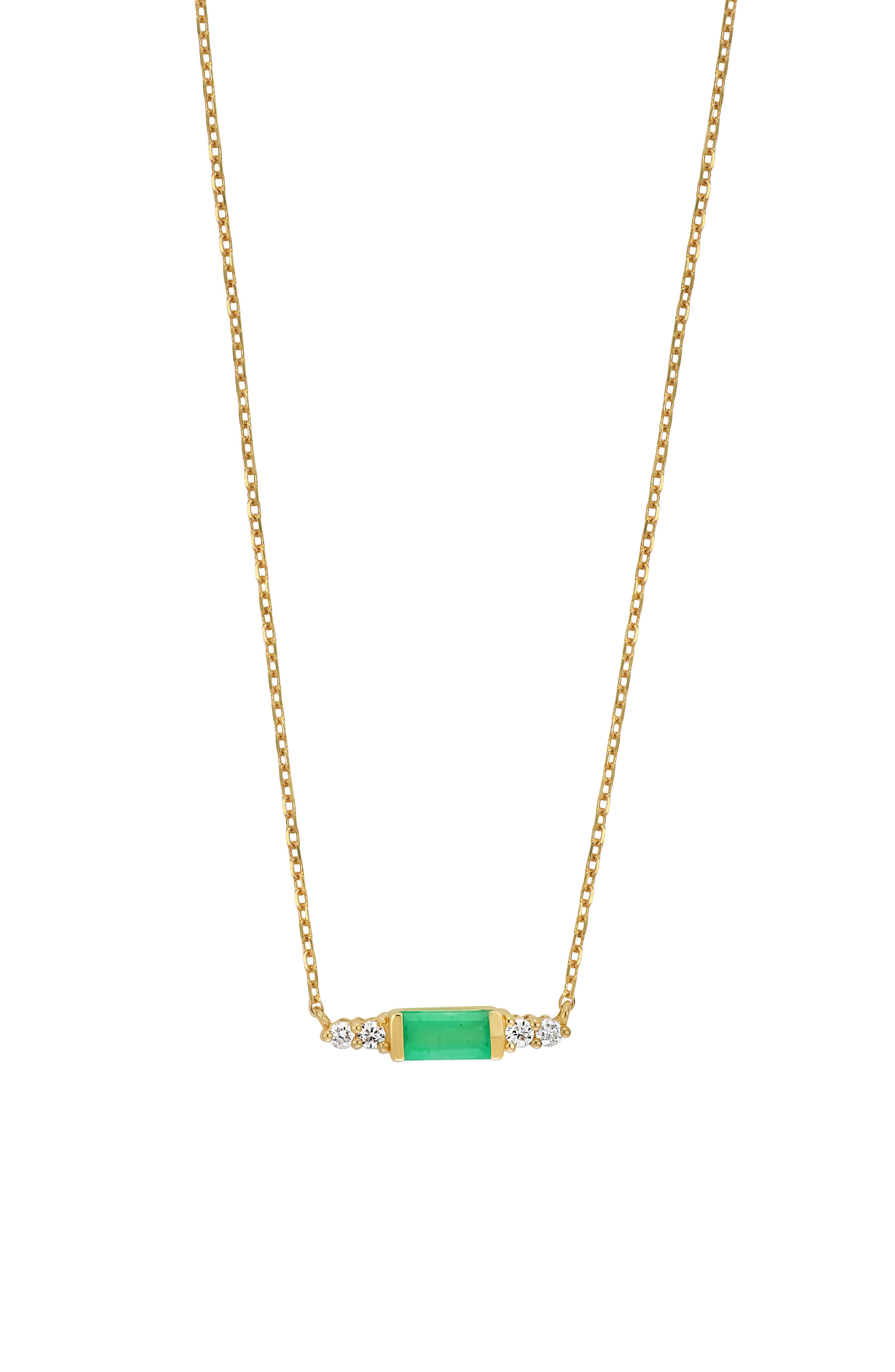Bony Levy El Mar Emerald & Diamond Pendant Necklace - 0.049ct.