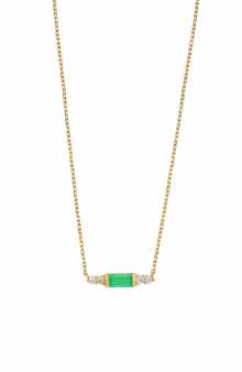 Bony Levy El Mar Emerald & Diamond Pendant Necklace - 0.049ct.