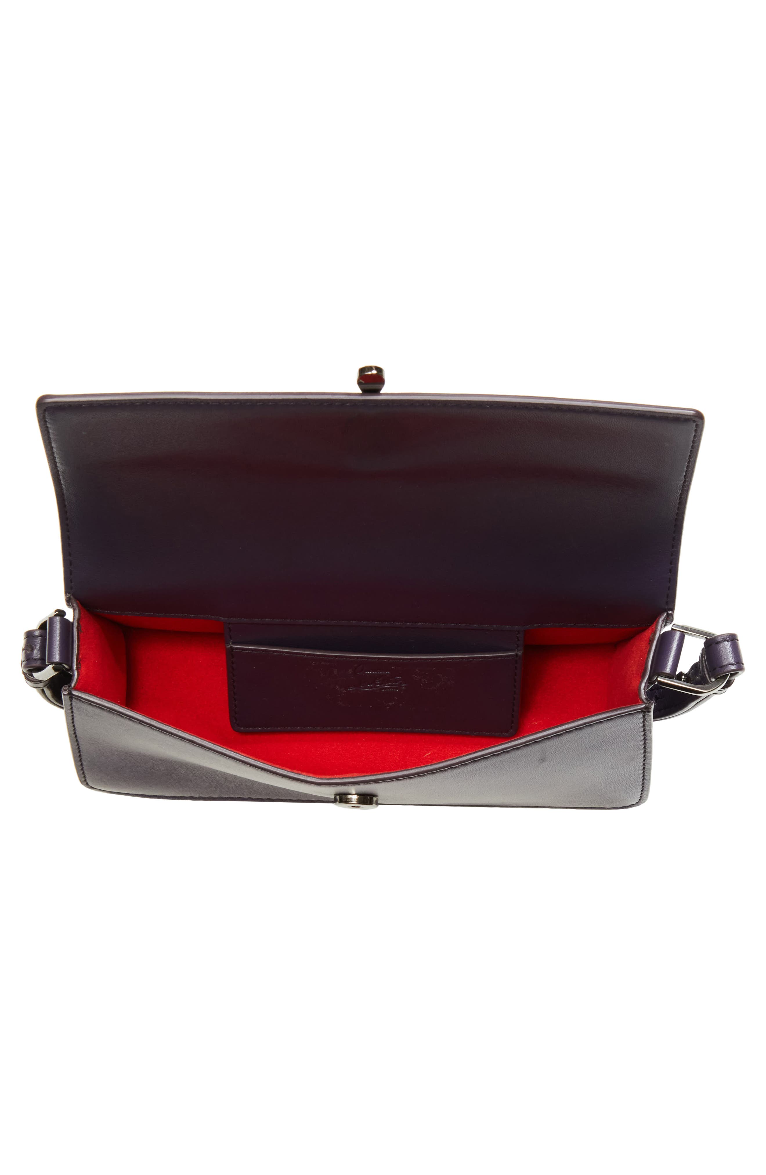 Mini Bettina Leather Crossbody Bag, Alternate, color, L533 MUSE/ GUN METAL