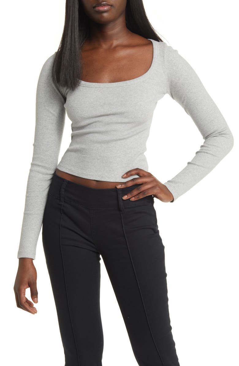 BP. Rib Stretch Cotton T-Shirt, Main, color,