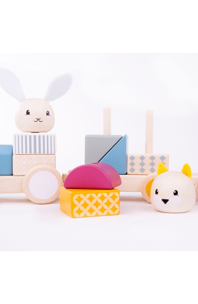 Bigjigs Toys FSC<sup>®</sup> Certified Activity Pull Along Train, Alternate, color, Multicoloured