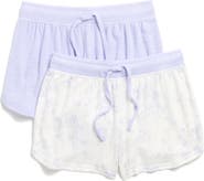 YOGALICIOUS 2-Pack Assorted Slub Pajama Shorts