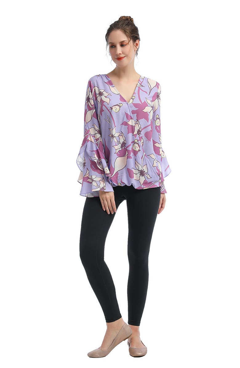 Kimi and Kai Adna Maternity/Nursing Crepe Blouse, Alternate, color,