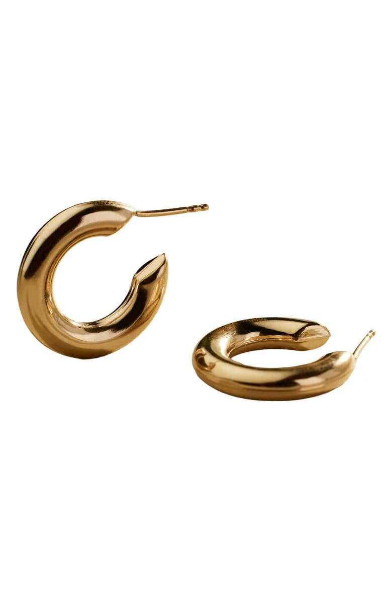 MADE BY MARY Gloss Hoop Earrings, Alternate, color, Silver