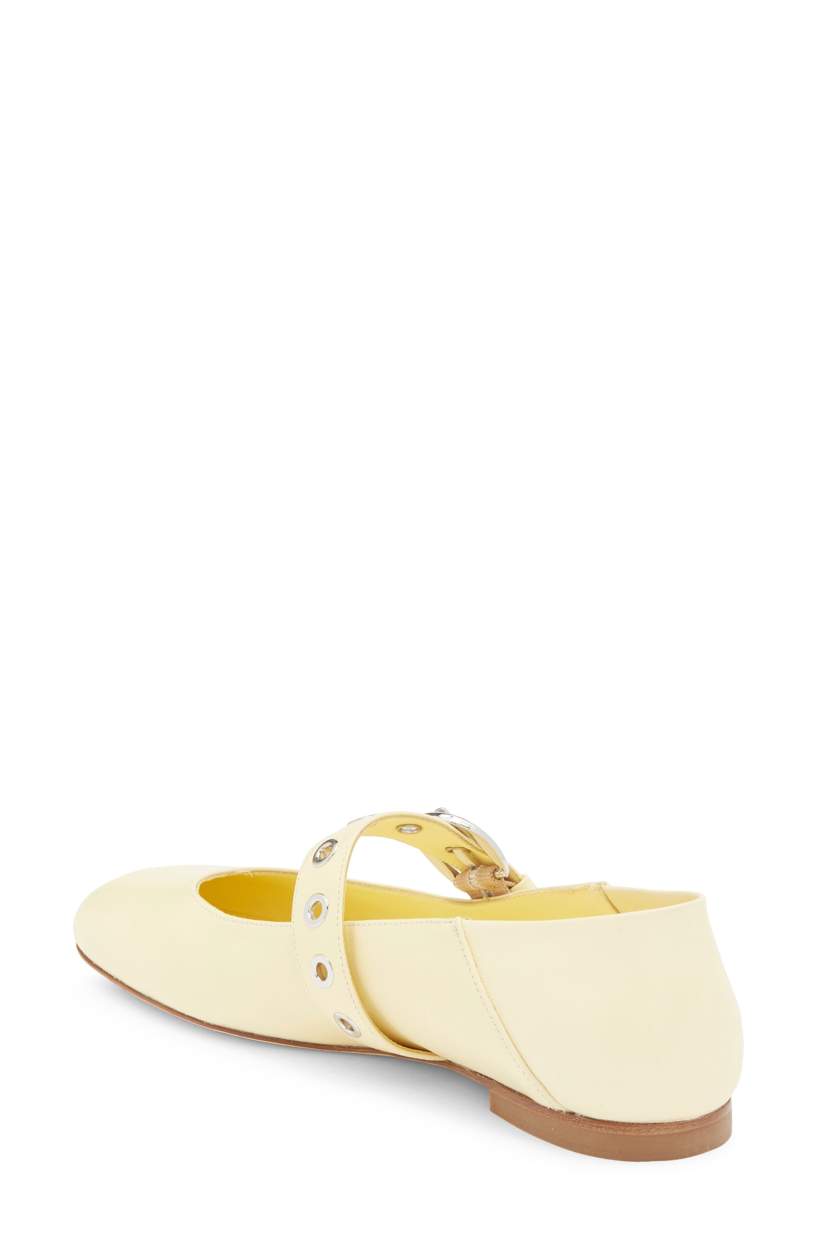 Stuart Weitzman Supermoto Flat, Alternate, color, Lemon Chiffon