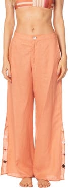 KIBYS Sunset Bazaar Zenda Linen Pant With Gems