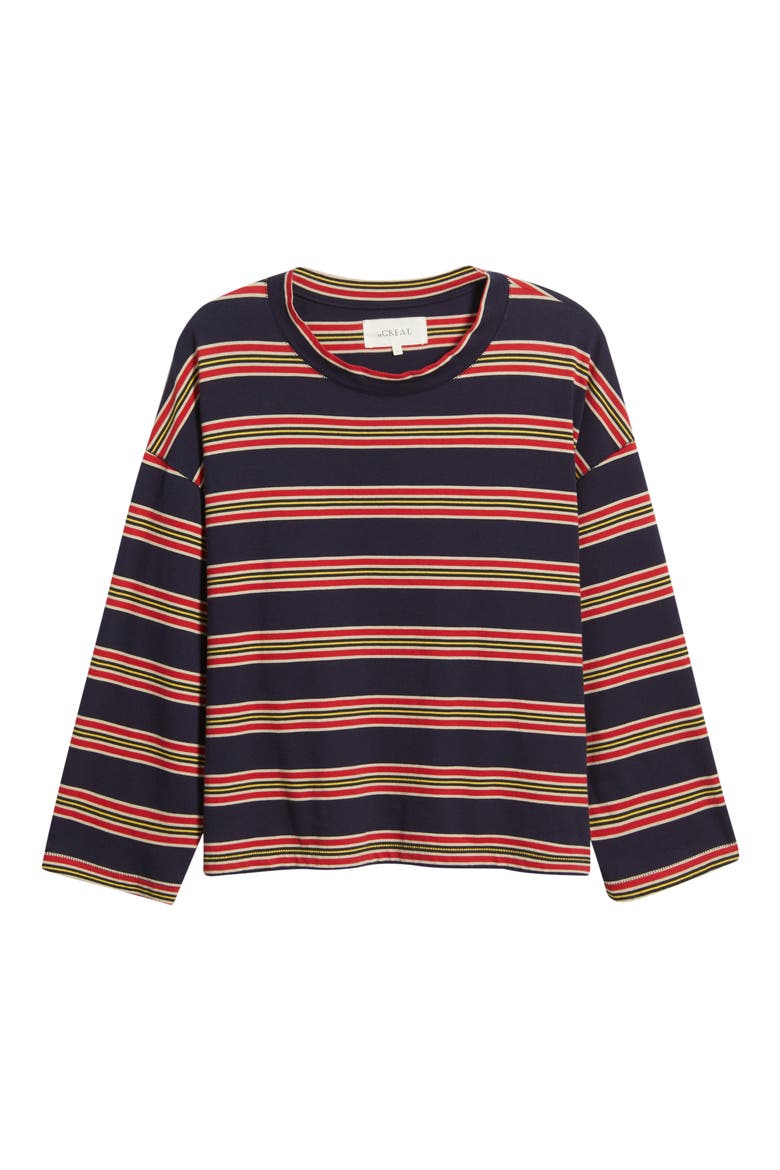 Field Stripe Relaxed Fit Cotton T-Shirt, Alternate, color, SCOUT STRIPE