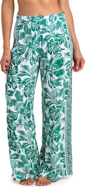 La Blanca Botanical Brocade Wide Leg Cover-Up Pants