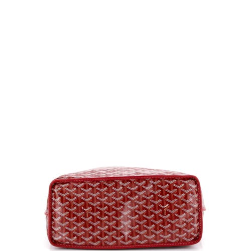 Pre-owned Goyard Goyard Anjou Reversible Tote Coated Canvas Pm In Red
