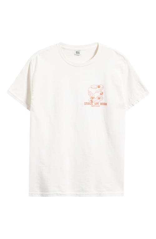 Shop Bdg Urban Outfitters Pancakes Cotton Graphic Baby Tee In Ecru